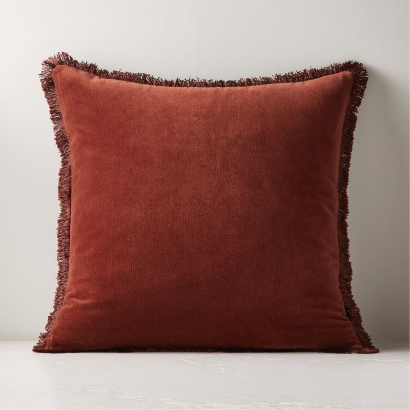 Bettie Red Modern Throw Pillow with Feather-Down Insert 23'' | CB2 | CB2