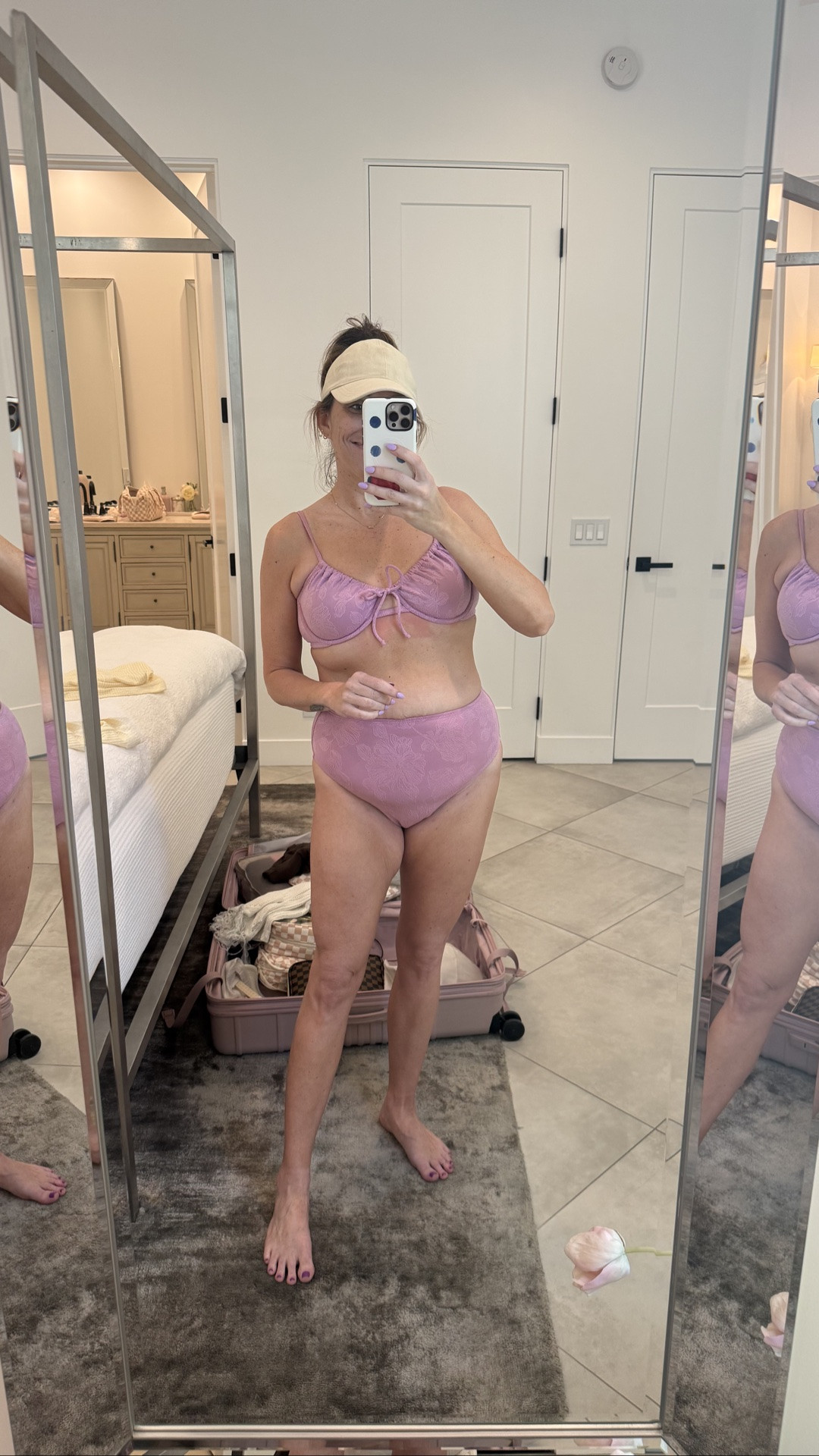 Target two piece swim! Love the color and texture of this material! A soft pink for those of you not into big bright and bold designs 
Top 36 C (tts) / Bottoms M (tts)

#LTKMidsize #LTKSwim #LTKTravel