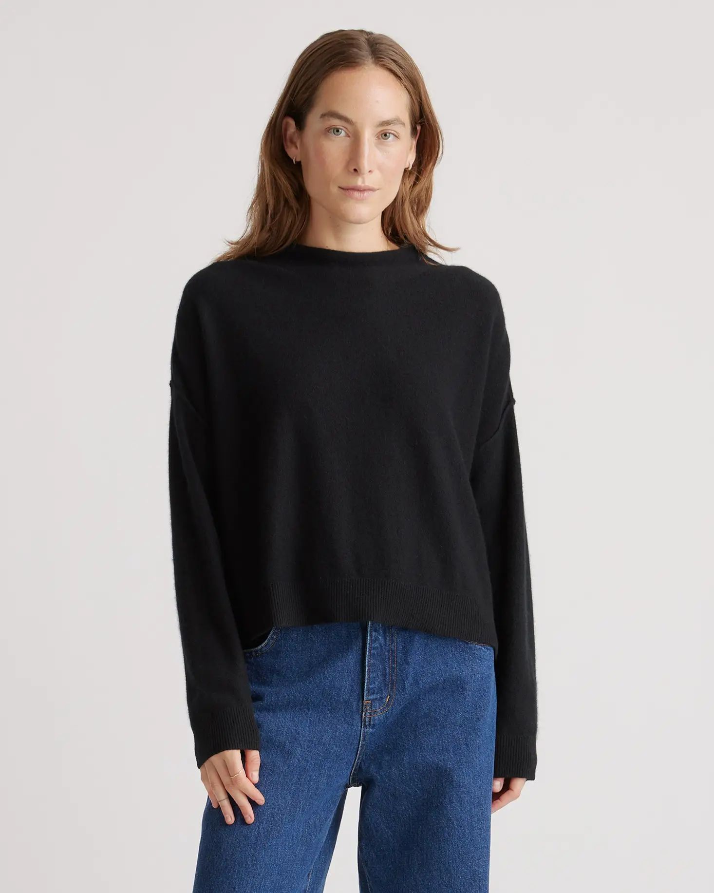 Mongolian Cashmere Mock Neck Sweater | Quince