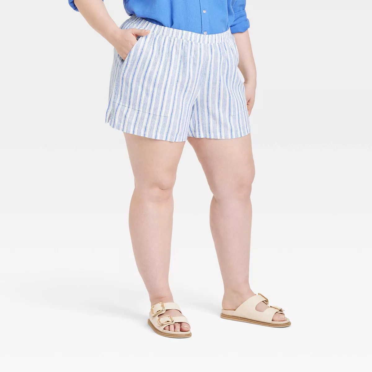 Women's Mid-Rise Linen Pull-On Shorts - Universal Thread™ | Target