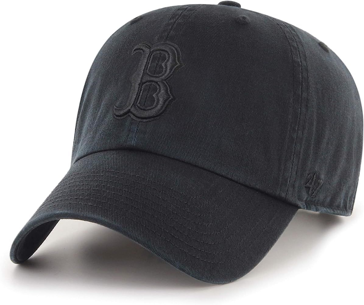 '47 Brand Boston Red Sox Clean Up Cap - Black on Black, Black, One Size | Amazon (US)