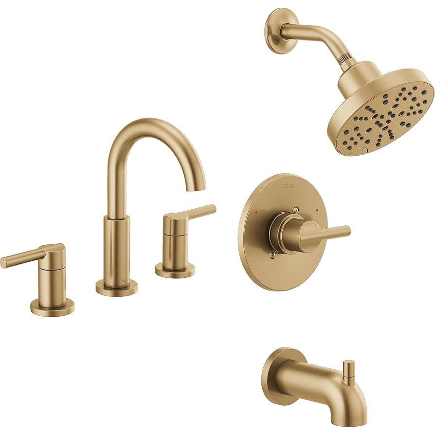 Delta Faucet Nicoli 14 Series Single-Handle Tub and Shower Faucet with 5-Setting H2Okinetic Showe... | Amazon (US)