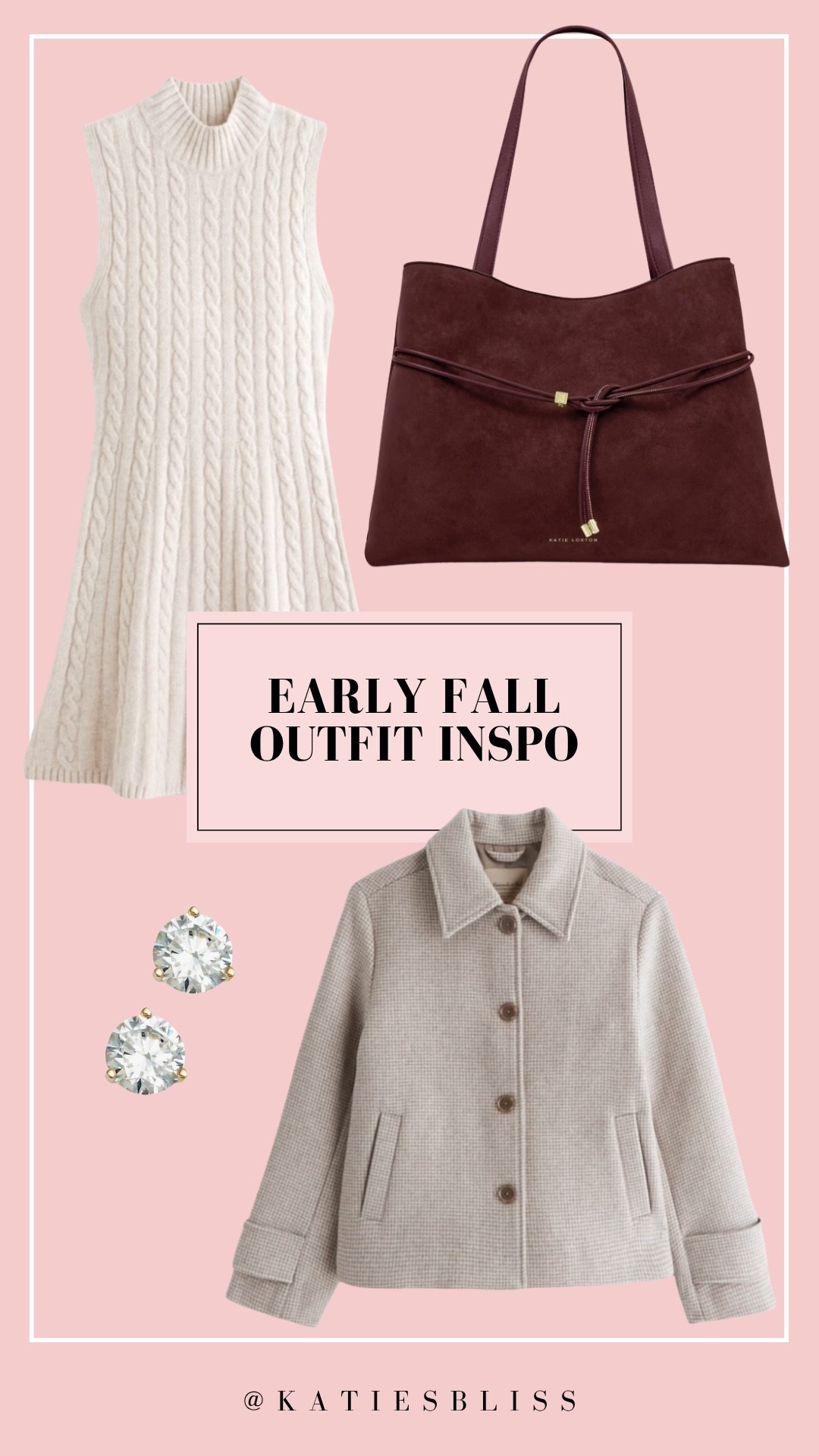 Early fall outfit inspo ✨

Fall. Autumn. Abercrombie. Sweater. Sweater dress. Cable knit. Jacket. Wool. Bag. Tote. Earrings.

#LTKSeasonal