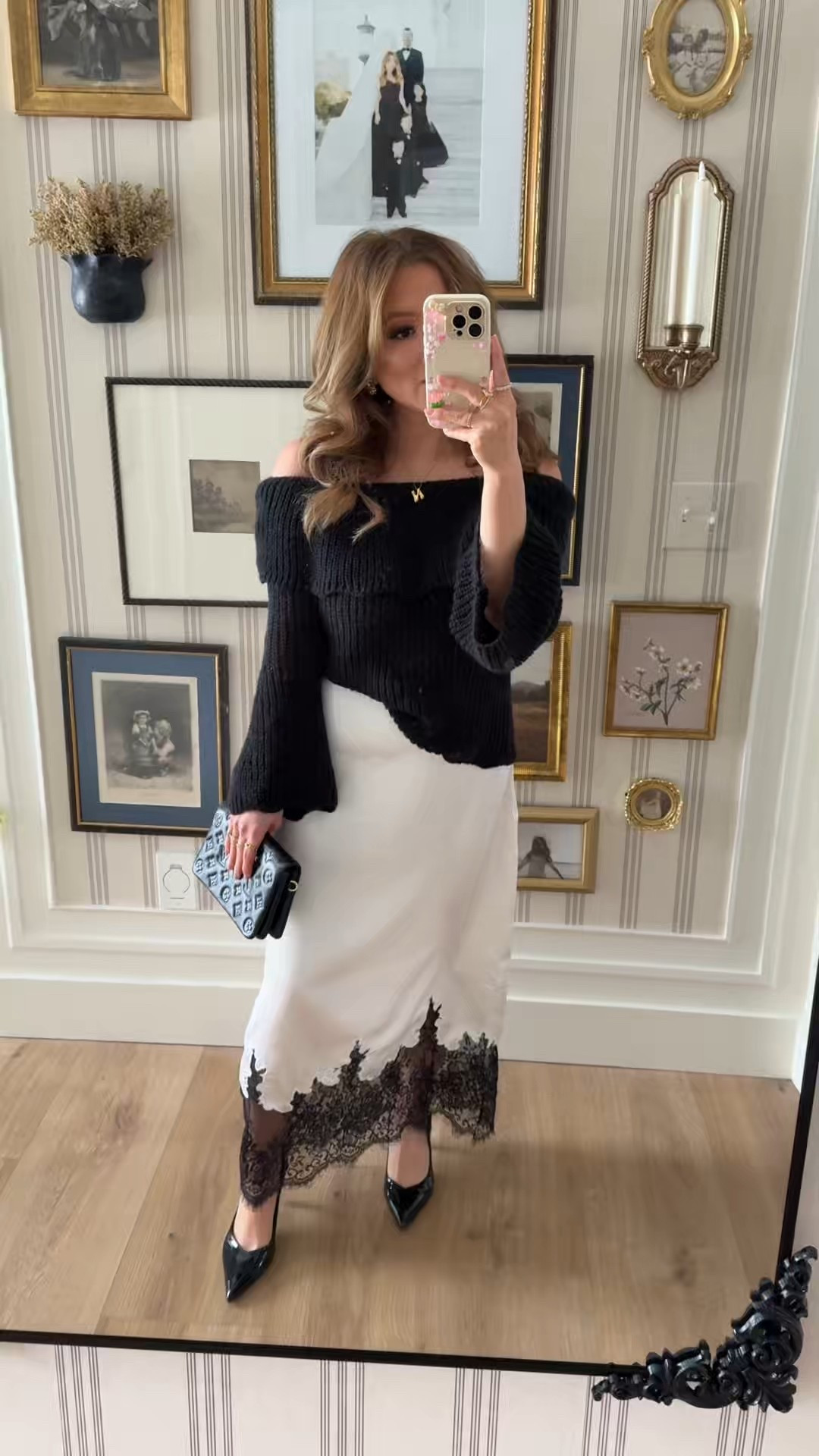 OOTD. Paired this off-shoulder sweater (small) with this gorgeous flowy floral lace skirt (small).

#LTKFindsUnder50 #LTKPetite