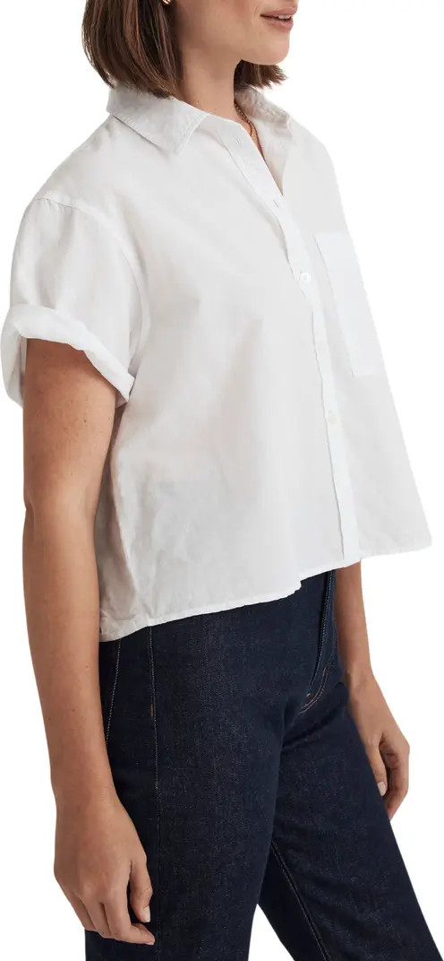 Crop Utility Button-Up Shirt | Nordstrom