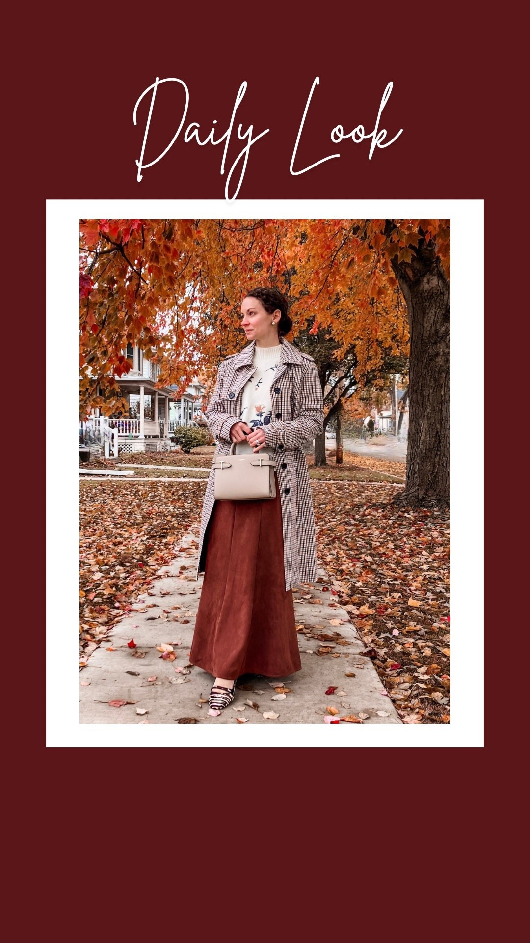 Classic fall outfit. 
Petite outfit. Classic outfit. Neutral outfit. Suede skirt. Church outfit. Modest outfit  

#LTKSeasonal #LTKPetite #LTKOver40