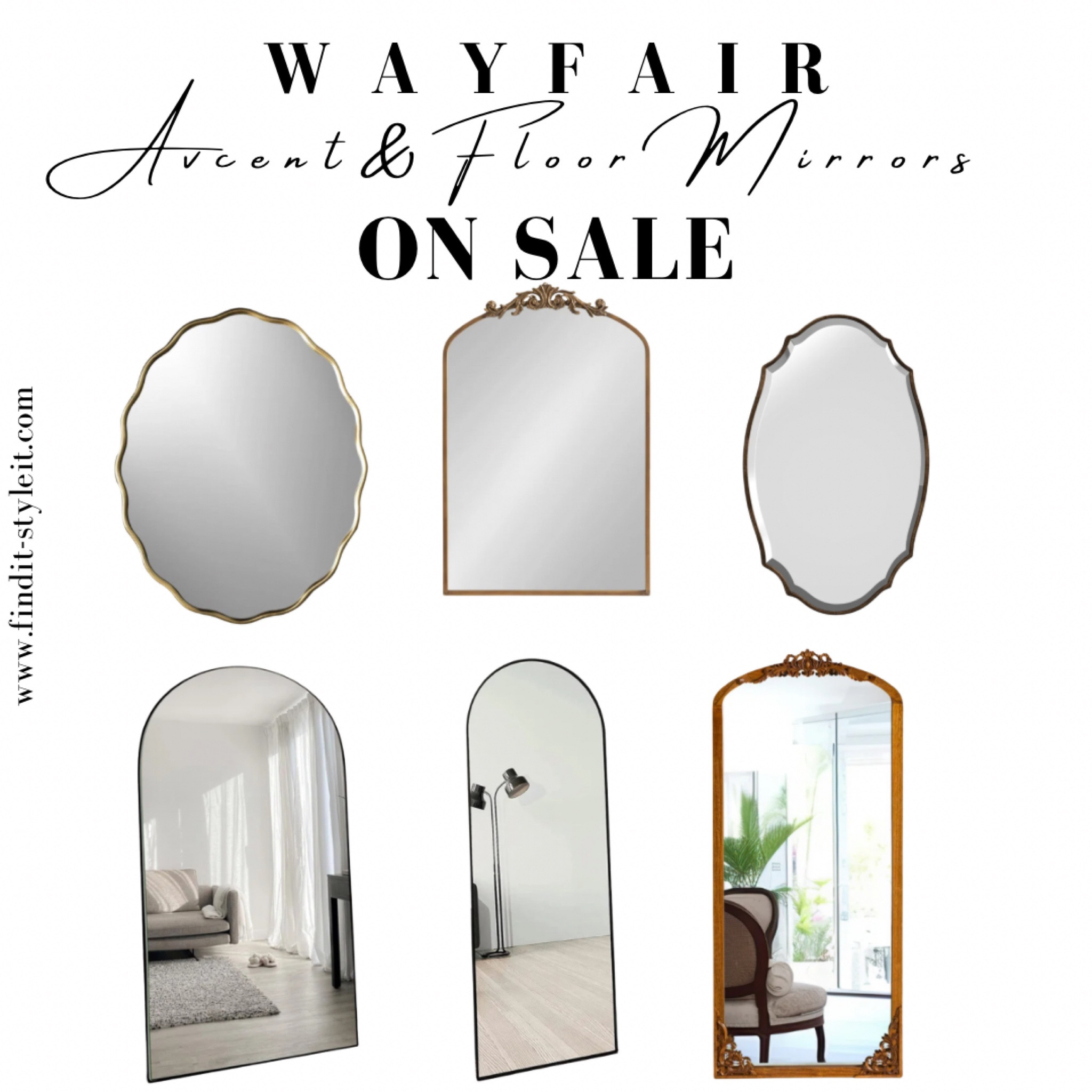 Accent mirrors and floor mirrors on sale from Wayfair  

#LTKhome #LTKcanada #LTKsale