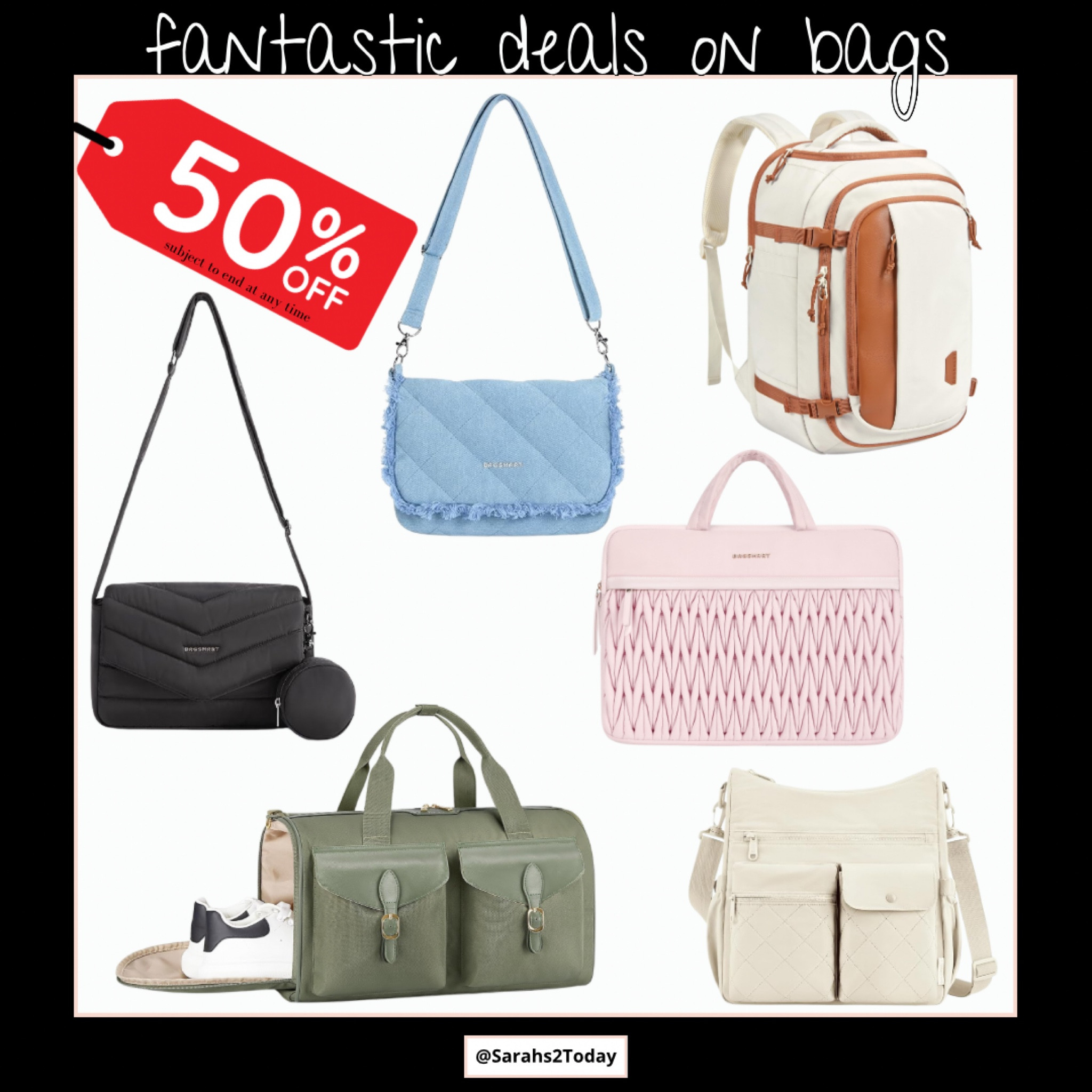 Fantastic deals on these bags for all occasions from Amazon! Clip the 50% off coupon!!

#amazondeals #2Todayfinds 

#LTKSaleAlert #LTKGiftGuide #LTKFindsUnder50