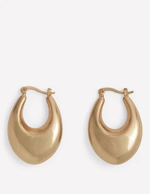 Boden Women's Chunky Curve Hoops in Metallic | Boden (US)