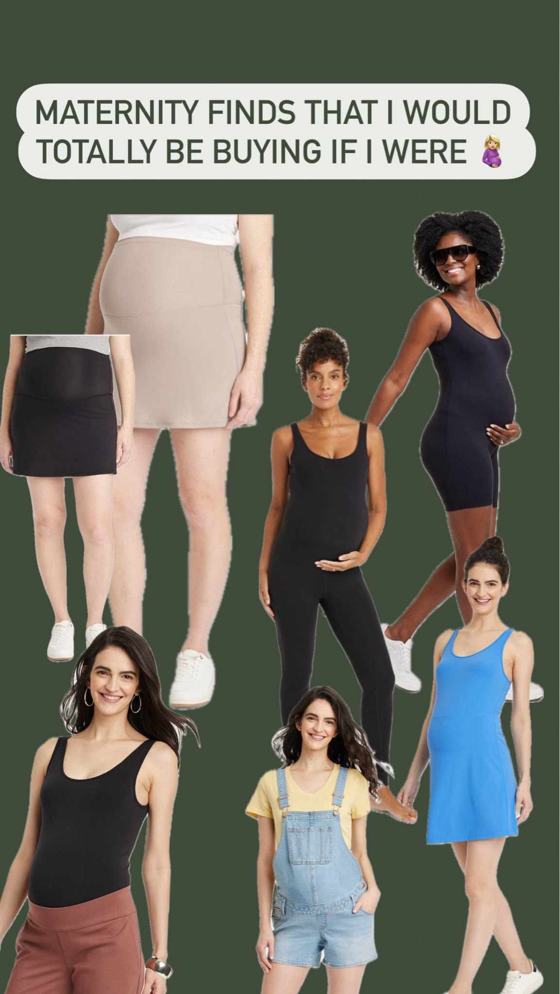Maternity finds that are the exact things I would be wearing if I were pregnant! 

Bodysuits, tennis skirts, overalls, one piece outfits that you can dress up or down 😍🙌🏼

#LTKfindsunder50 #LTKbump #LTKstyletip