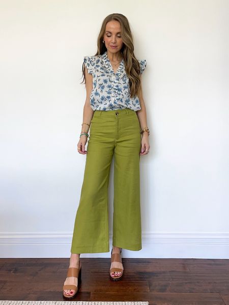 @anthropologie chartreuse pants + floral top 

#LTKStyleTip #LTKSeasonal
