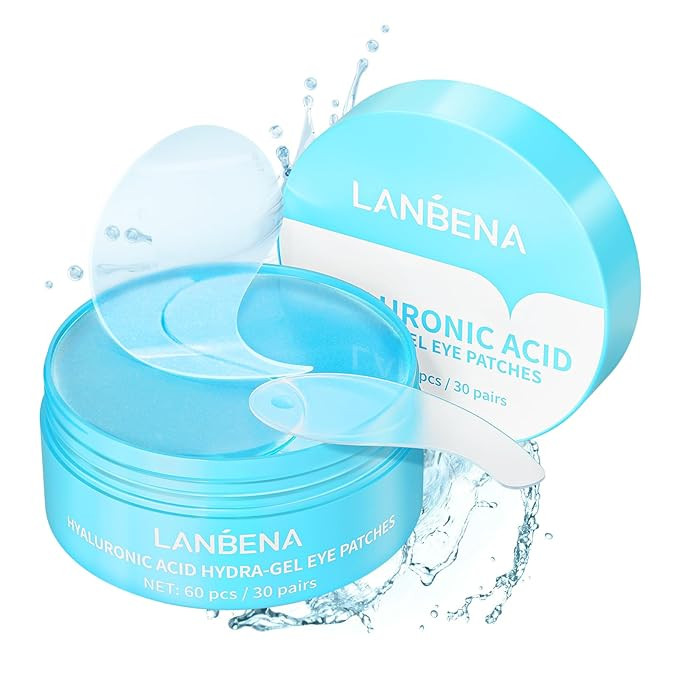 LANBENA Hyaluronic Acid Hydra-Gel Eye Mask Sheet Collagen Eye Patches Skin Care Eye Gel for Moist... | Amazon (US)