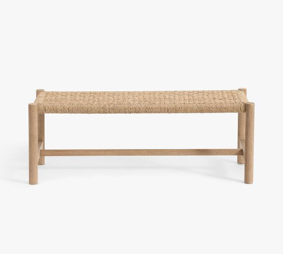 Bolinas Woven Bench (50") | Pottery Barn (US)