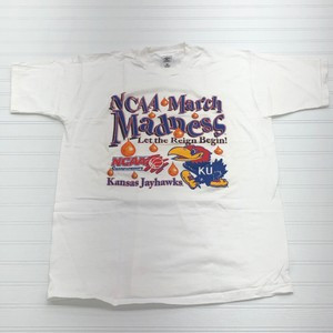 Vintage Midwest Graphics Kansas Jayhawks Basketball White T-Shirt Adult Size XL  | eBay | eBay AU