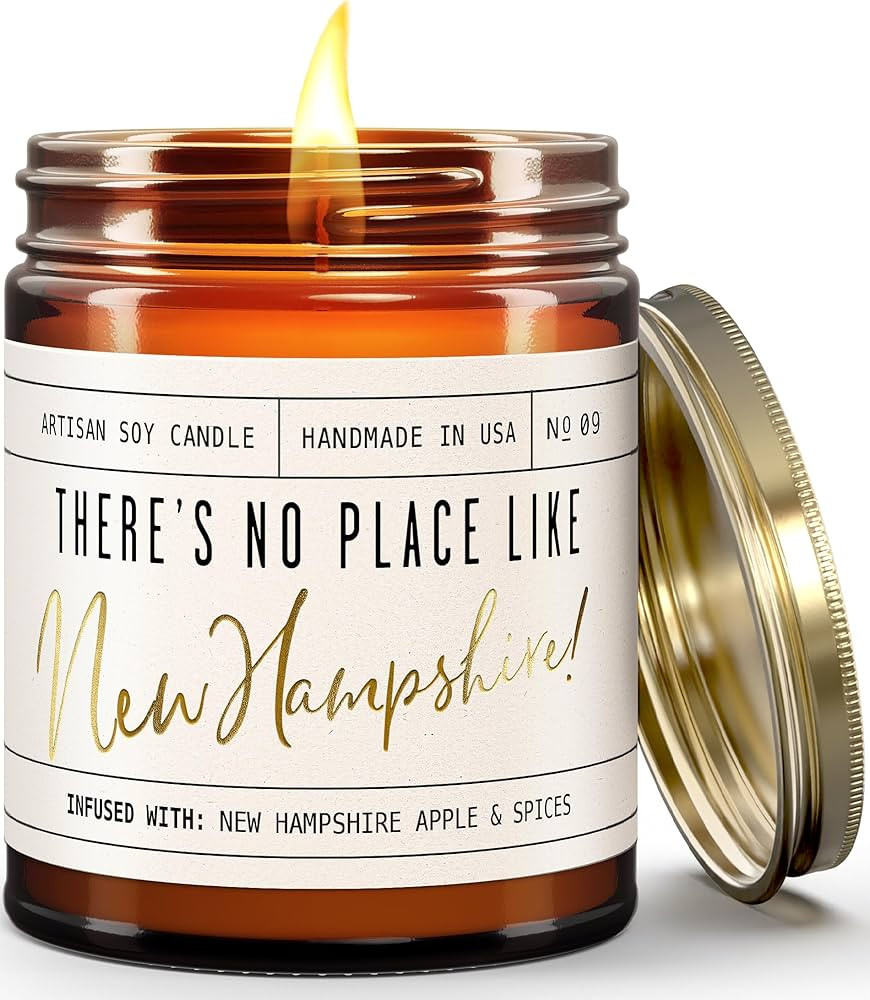 New Hampshire Gifts, New Hampshire Decor for Home - 'There's No Place Like New Hampshire Candle, ... | Amazon (US)