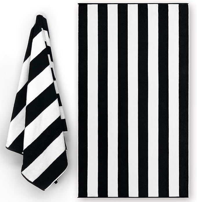 Luxury Large Beach Towel Extra Soft 40 x 72 inch Prime Yacht Classic Cabana Stripe Hotel Pool & R... | Amazon (US)