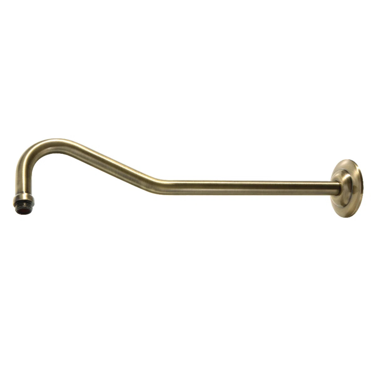 Kingston Brass Shower Scape 17-Inch Sheppard's Hook Rain Drop Shower Arm with Round Flange K117C3 | Wayfair North America