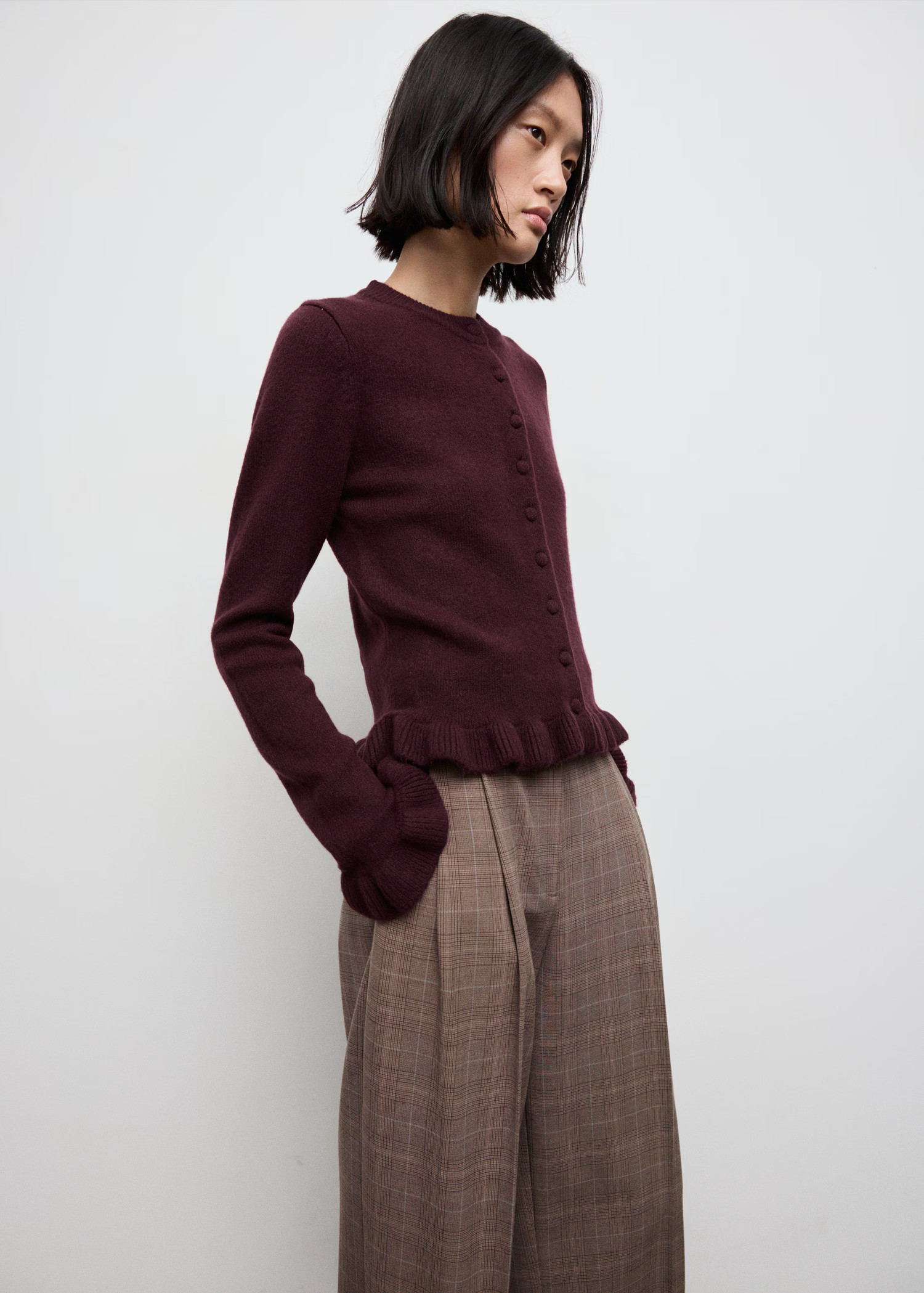 Ruffle  knit cardigan - Women | MANGO USA | Mango (US/MX/AU)