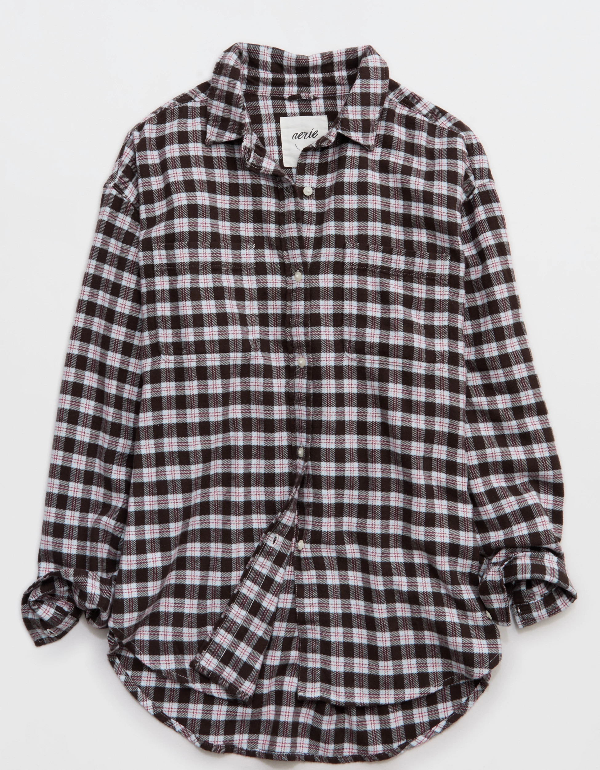 Aerie Anytime Fave Flannel Button Down Shirt | Aerie