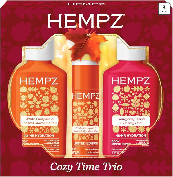 Hempz Mini Moisturizer & Lip Balm Kit, Cozy Time Trio (Pack of 3) | Amazon (US)