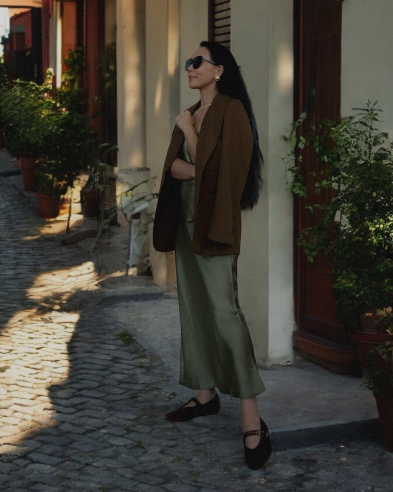 Easy Fall outfit: satin skirt set and suede Mary Janes. 

#LTKSeasonal #LTKOver40