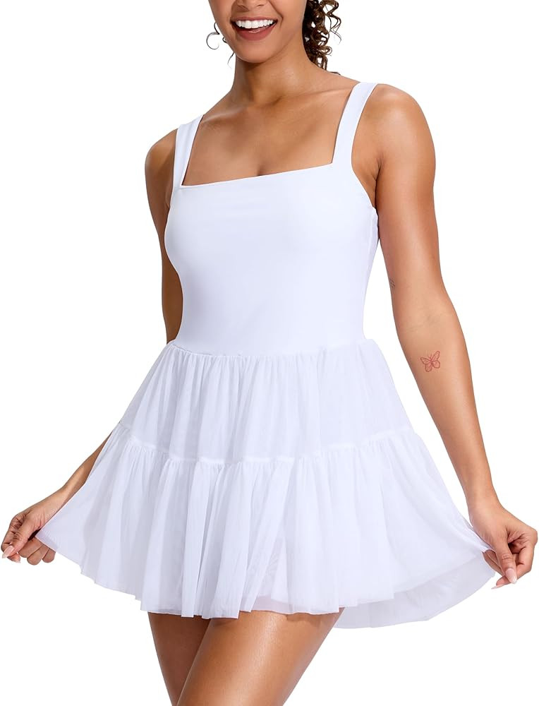 Soothfeel Tennis Dresses for Women Athletic Dress with Built in Shorts & Bra Flowy Golf Workout D... | Amazon (US)