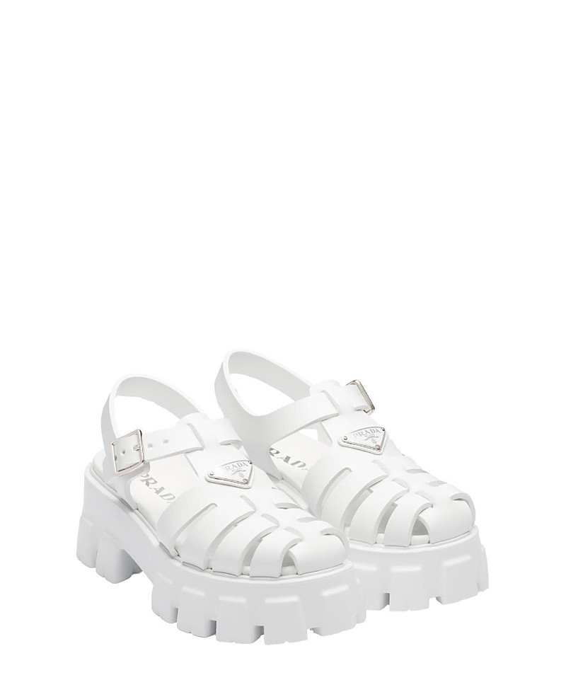 Prada Women's Rubber Monolith Sandals | Bloomingdale's (US)