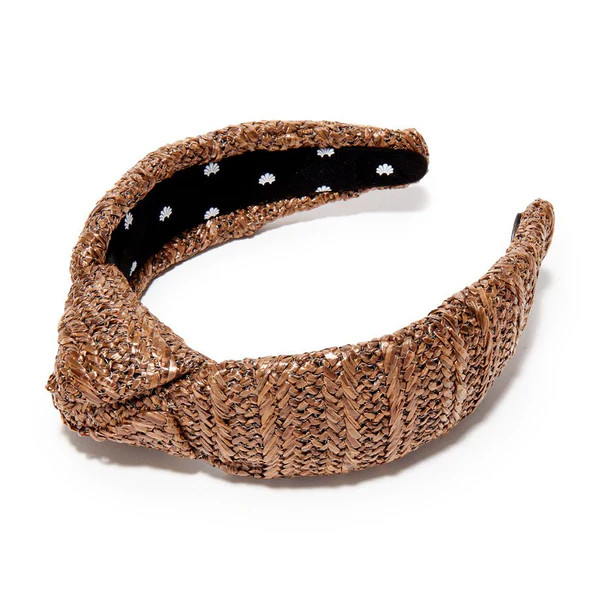 CHOCOLATE RAFFIA KNOTTED HEADBAND | LELE SADOUGHI