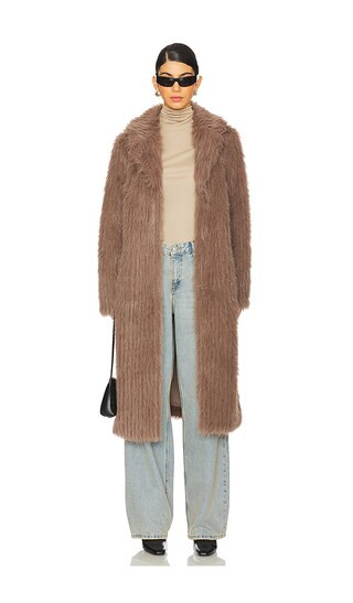 Unreal Fur Retro Faux Fur Coat in Chocolate. | Revolve Clothing (Global)