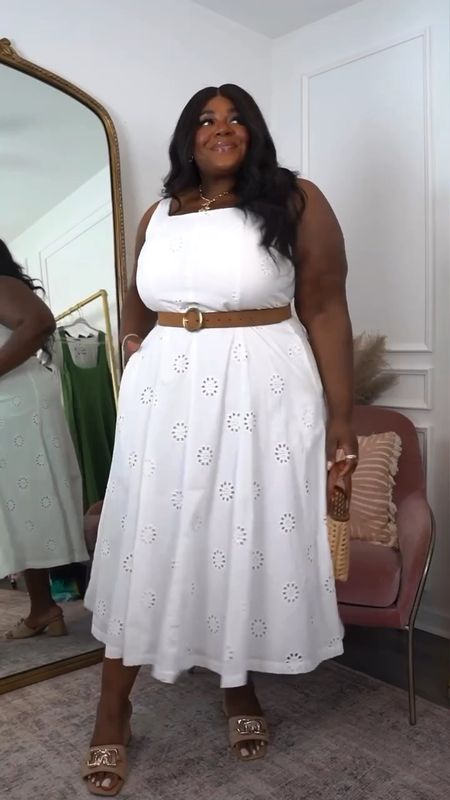 Day 3 of 5 Days White Dresses| this Walmart dress for $36 comes in ❤️🖤🤍 — the white is my favorite for the season. How are you going to style it? 

Wearing an XXL , half smocking back detail, no zipper closure, must put on over head.

All accessories are Target and Amazon.

Vacation Outfit, White Dress, Graduation Outfit, Plus Size Spring Dresses

#LTKfindsunder50 #LTKplussize #LTKsalealert