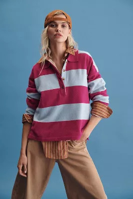 Maeve Rugby Polo Sweater | Anthropologie (US)