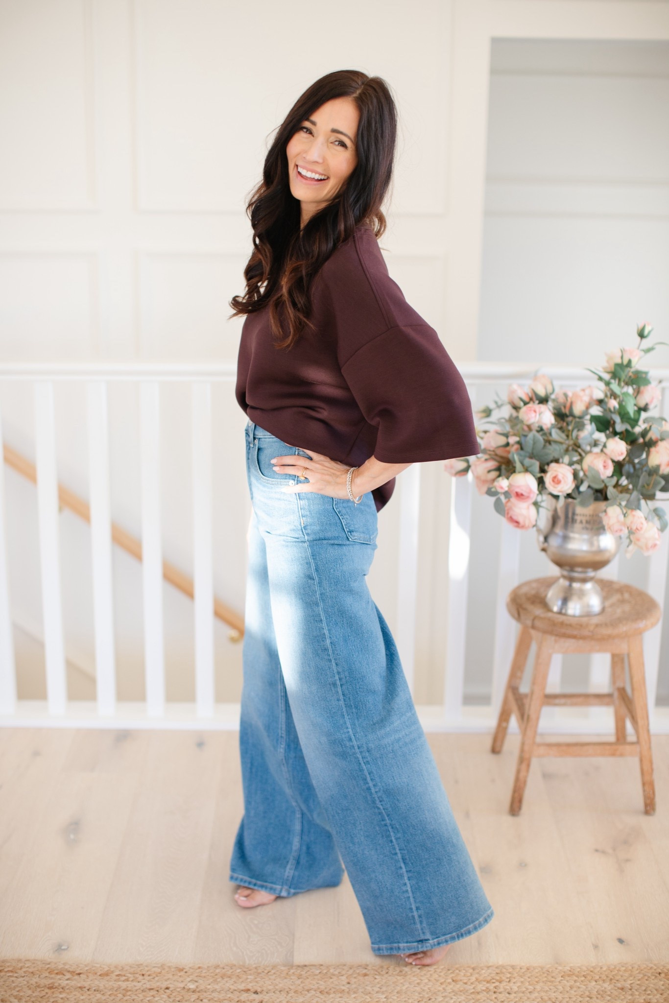 @spanx elevates the everyday! These jeans with
4-way stretch feel incredible and this truffle brown top is the perfect neutral I reach for again and
again. Effortlessly flattering pieces that keep me feeling confident and comfortable wherever life
takes me. Use code FRAICHEXSPANX for 15% off your first purchase + free shipping
(excluding sales)! #spanxpartner