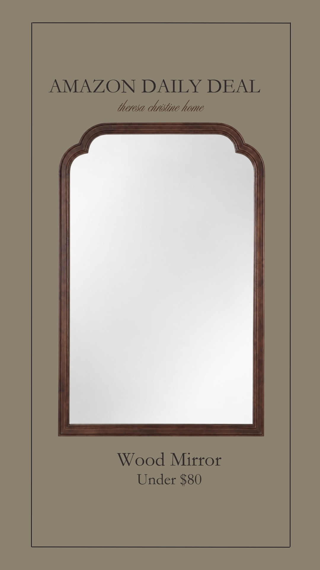 Amazon Daily Deal 
Wood Mirror

#LTKHome #LTKSaleAlert