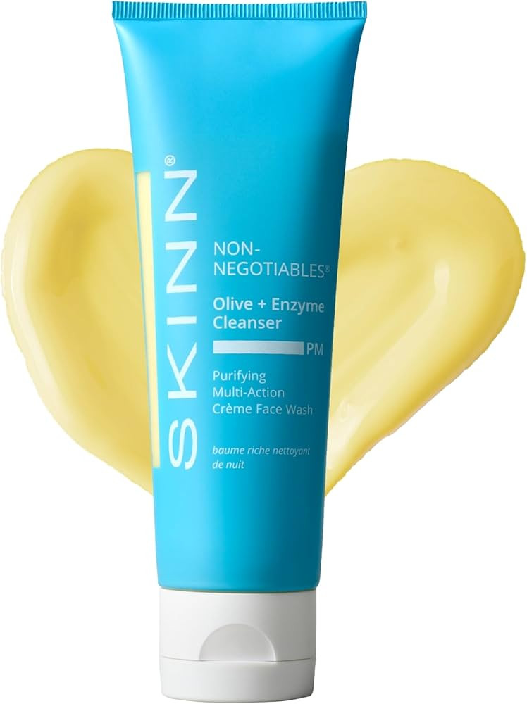 SKINN Daily Evening Face Wash, Multi-Action Cream, Olive &amp; Enzyme Cleanser, 4oz - Facial Cream fo... | Amazon (US)