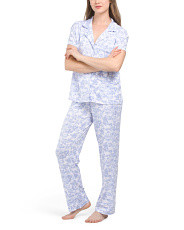 Notch Collar Floral Short Sleeve Pajama Set | Mother's Day Gifts | Marshalls | Marshalls