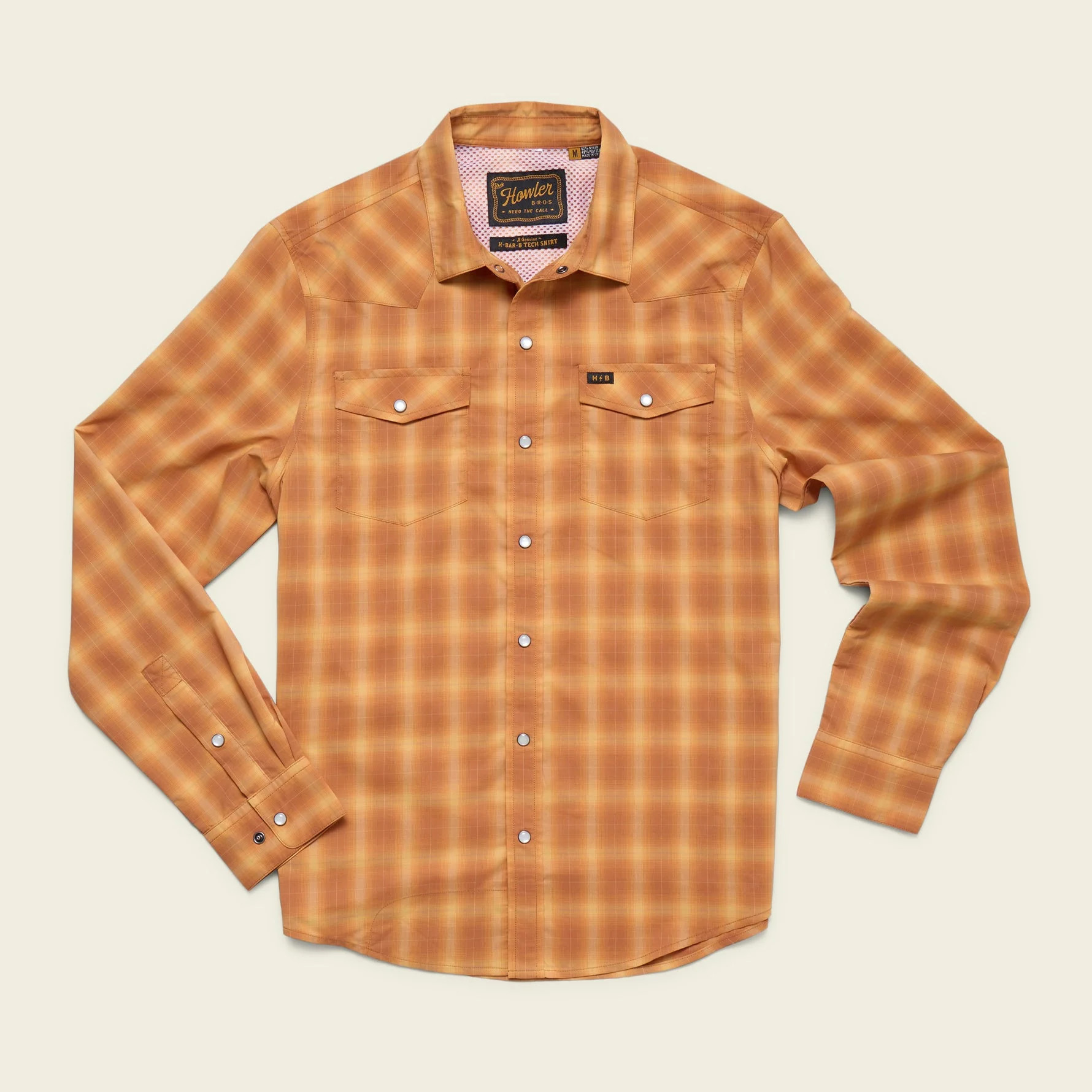 H Bar B Tech Longsleeve - Kent Plaid : Foliage | Howler Brothers