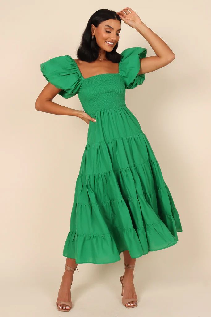 Morgan Tiered Dress - Green | Petal & Pup (US)