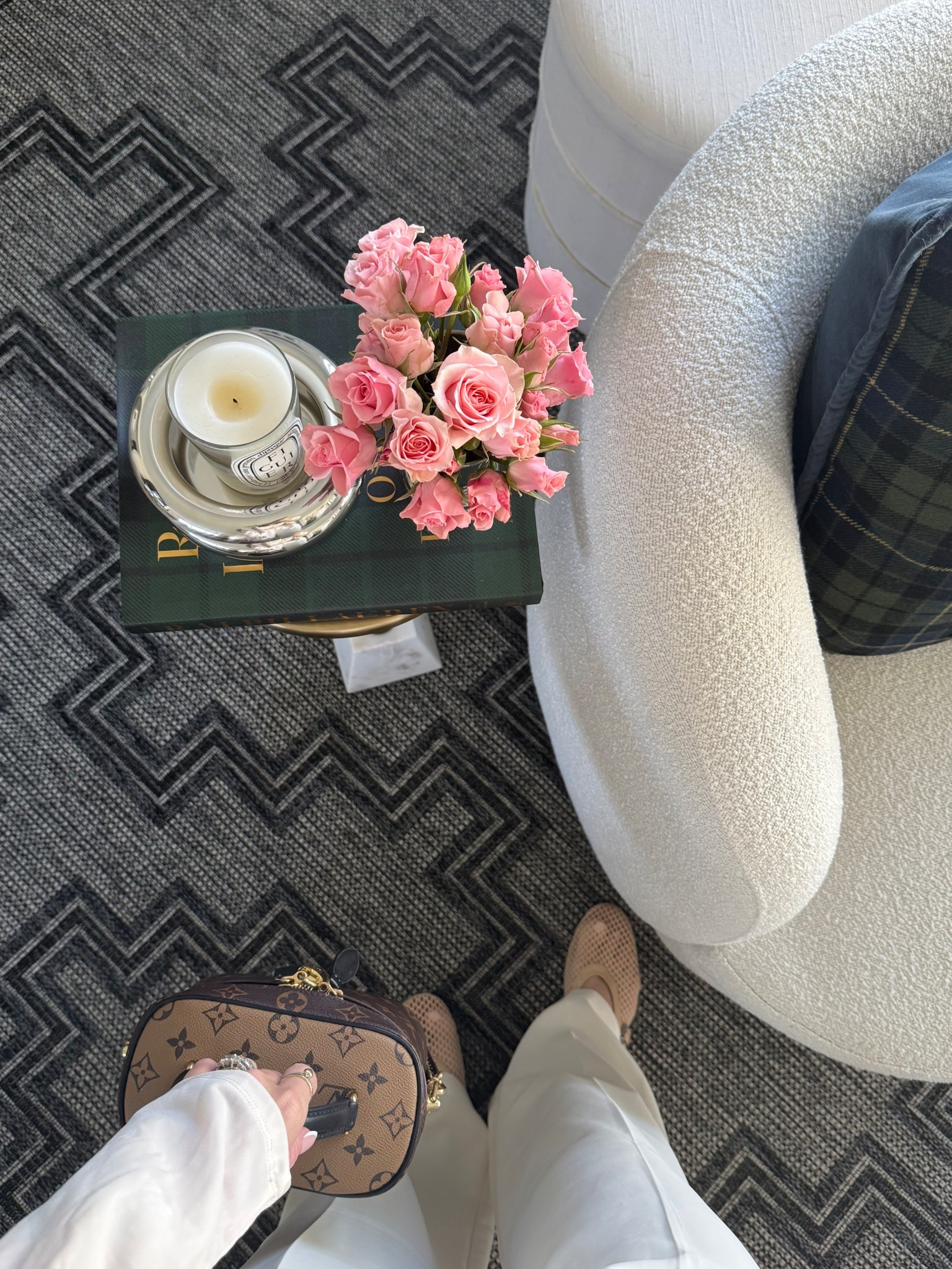 A pop of pink 🎀 / ballet flats / vanity purse / favorite candle ✨

#LTKHome #LTKdayinmylife #LTKValentine