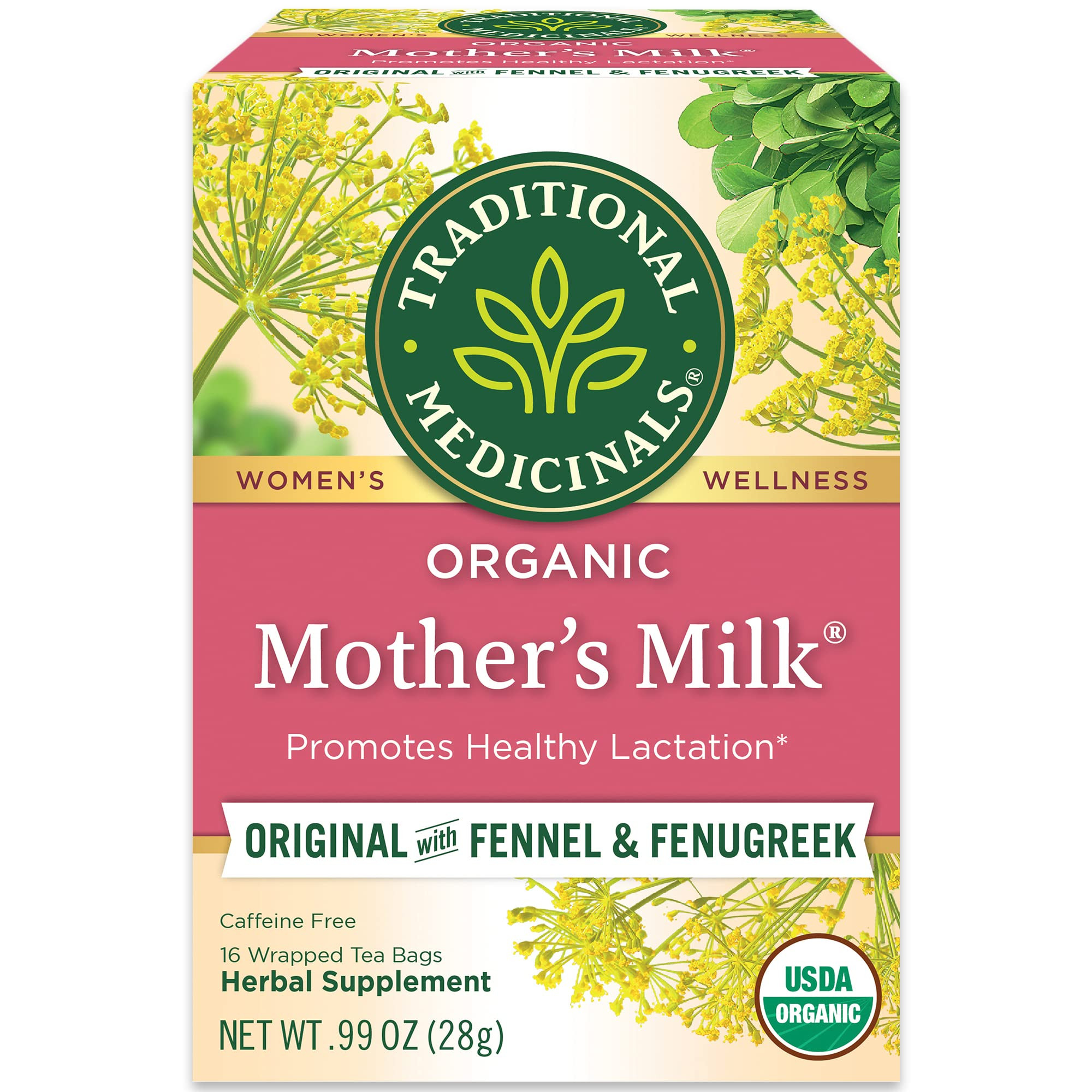 Traditional Medicinals Tea, Organic Mother's Milk, Promotes Healthy Lactation, Breastfeeding Supp... | Amazon (US)