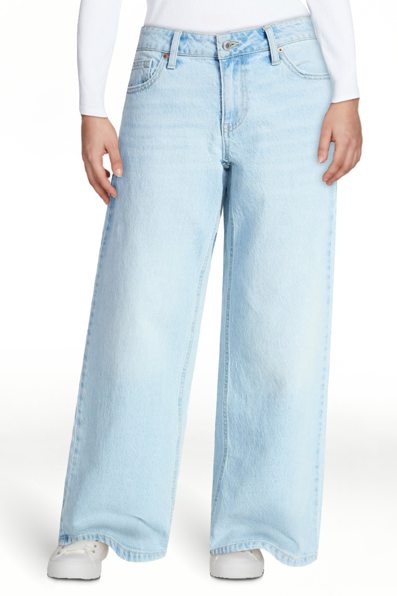 No Boundaries Mid-Rise Baggy Jeans, 31" Inseam, Women's 00-20 | Walmart (US)