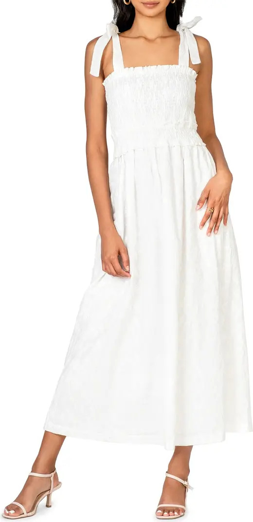 Angel in Disguise Smocked Tie Strap Dress | Nordstrom