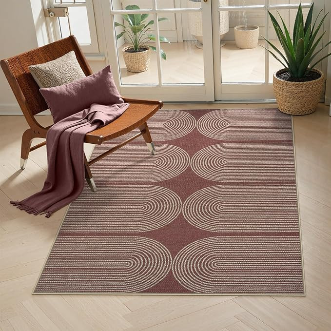 LIVEBOX Modern Rainbow Easy Jute Rug, 3x5 Outdoor Patio Rugs Washable Rugs for Entryway Farmhouse... | Amazon (US)