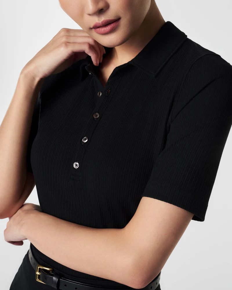 SPANX® Stretch Rib Polo Top | Spanx