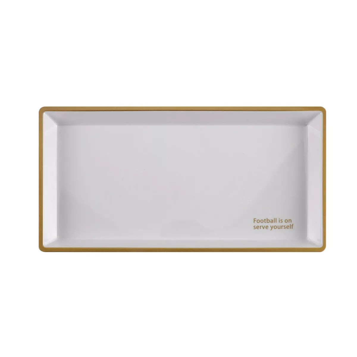 Cook With Color Rectangular "Football is on Serve yourself" Platter | Target