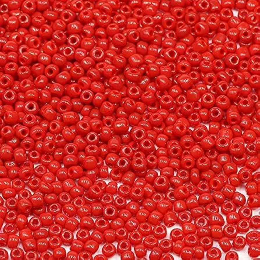 Bala&Fillic Red Color 3mm Seed Beads About 3600pcs/100Grams in Bag, 8/0 Glass Craft Beads for Mak... | Amazon (US)