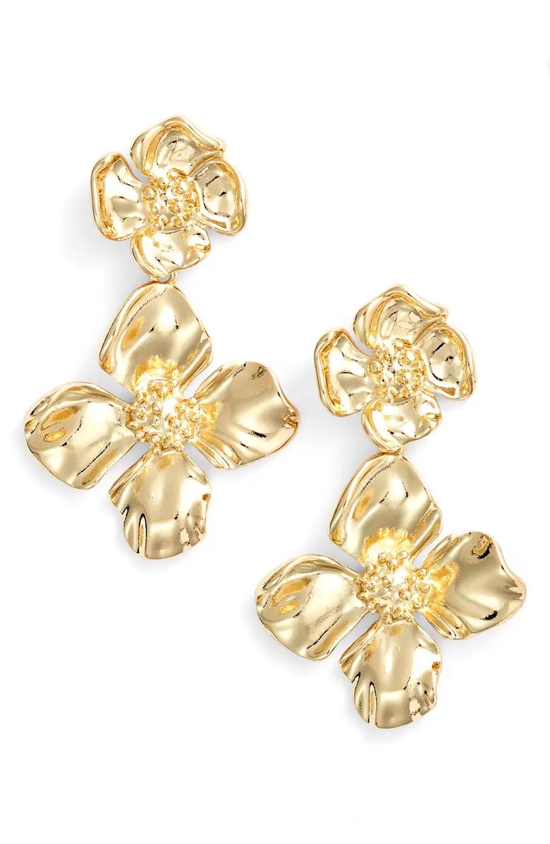 Metal Flower Drop Earrings | Nordstrom