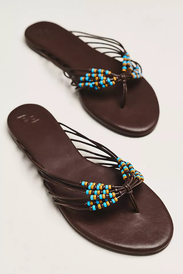 Jessica Beaded Flip-Flop Sandals | Anthropologie (US)