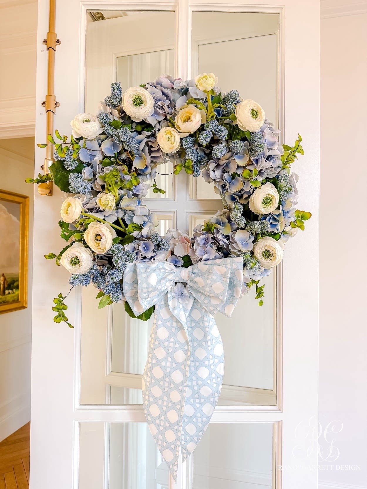 Simple diy spring hydrangea wreath 

#LTKHome #LTKSeasonal