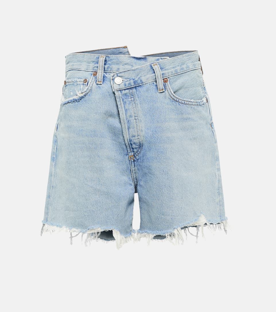 Criss Cross high-rise denim shorts | Mytheresa (US/CA)