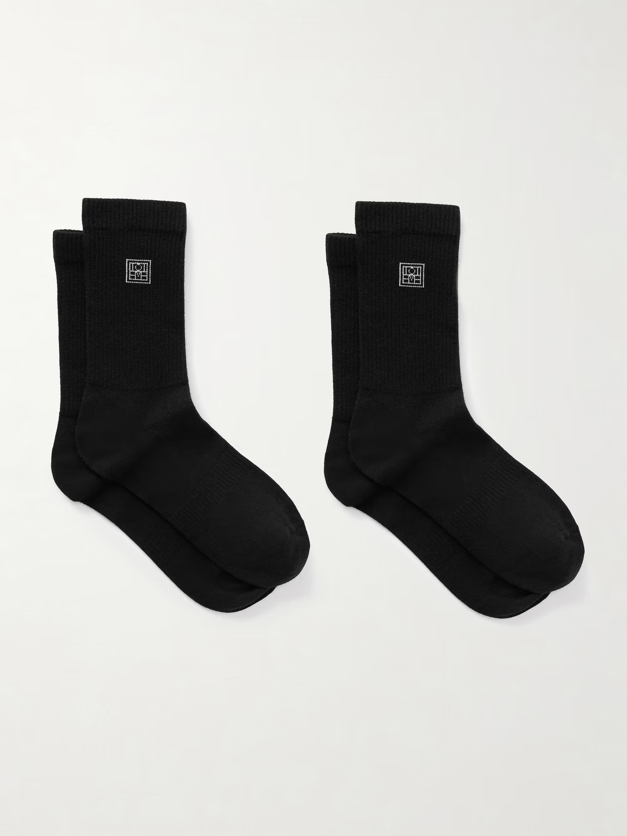 Embroidered ribbed cotton-blend socks | NET-A-PORTER (US)